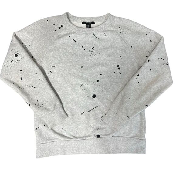 Forever 21 Paint splatter print crew neck sweatshirt Size Medium - Picture 8 of 12